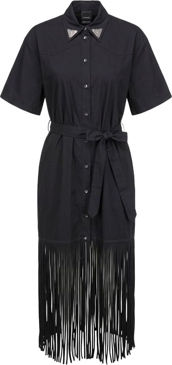 Pinko Chemisier dress with fringes 'Avigliano'