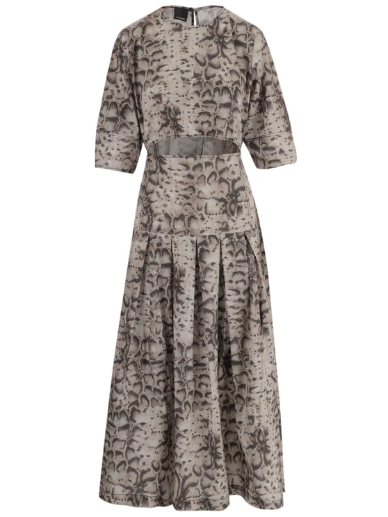Pinko Multi Animal Print Cotton Dress