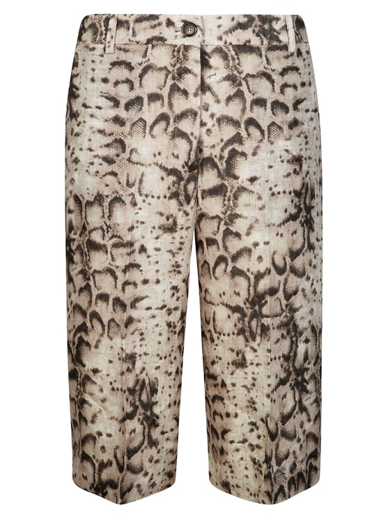 Pinko Cattolica Bermuda Snake Print Shorts