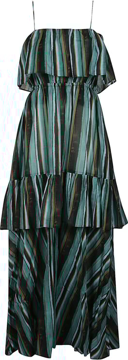 Pinko Arluno Long Dress Green