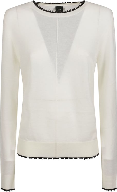 Pinko Pamplona Round Neck Sweater White