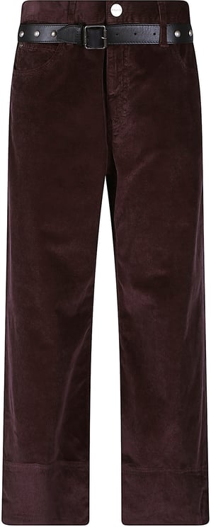 Pinko Cyntia Cropped Wide Leg Pant Red