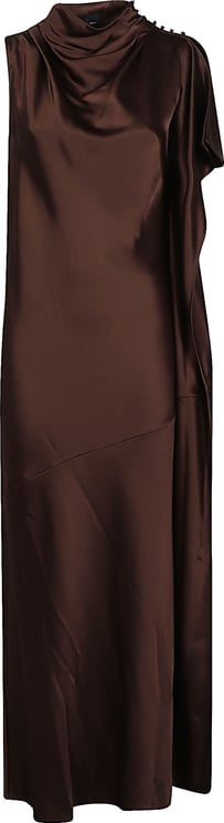 Pinko De Tomaso Midi Dress Brown