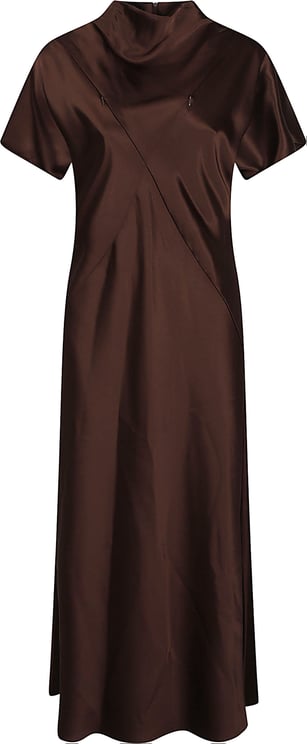 Pinko Kangoo Long Dress Brown