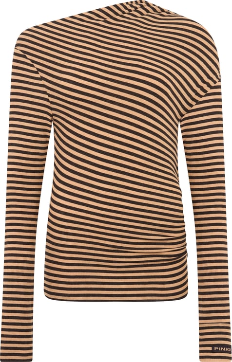 Pinko Polo sweater in wool blend with stripes