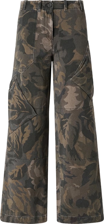 Pinko Trousers Mult.Verde/Nero