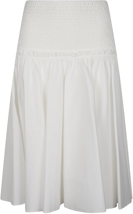 Pinko Grappolo Midi Skirt White
