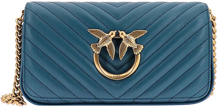 Pinko Pinko Crossbody Bags Blue Woman