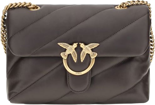 Pinko PINKO Brown Calf Leather Bos Taurus Shoulder Bag