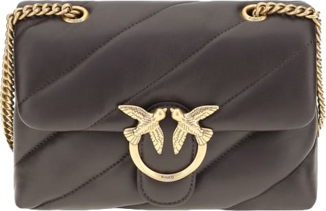 Pinko PINKO Brown Calf Leather Bos Taurus Shoulder Bag