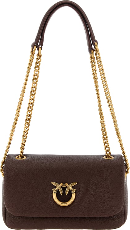 Pinko PINKO Brown Lamb Leather Shoulder Bag