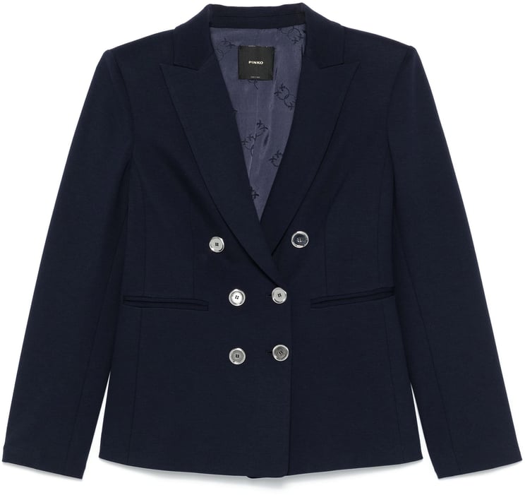 Pinko Alexia Double-Breasted Viscose/Polyamide Blazer
