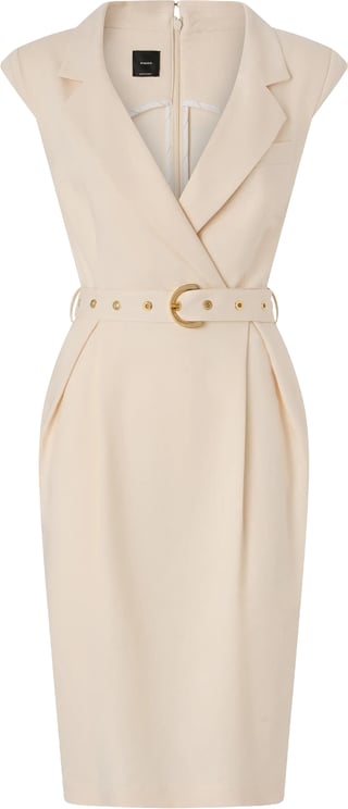 Pinko Sleeveless Midi Dress with Tailored Blazer Bodice