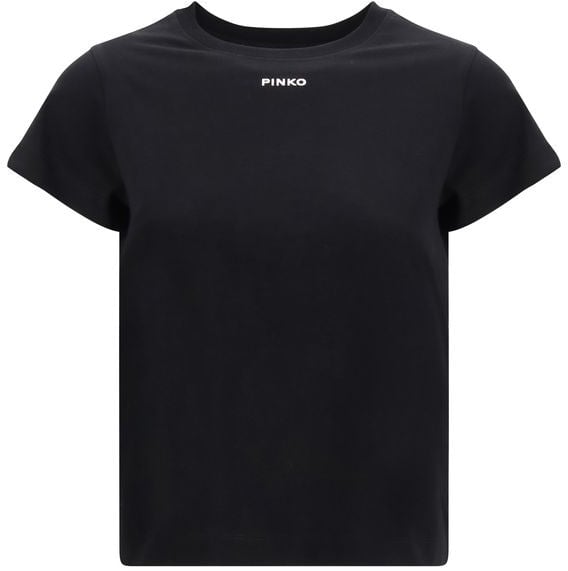 Pinko PINKO Black Cotton T-Shirt