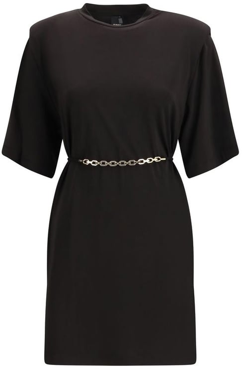 Pinko PINKO Black Acetate Casual Dress