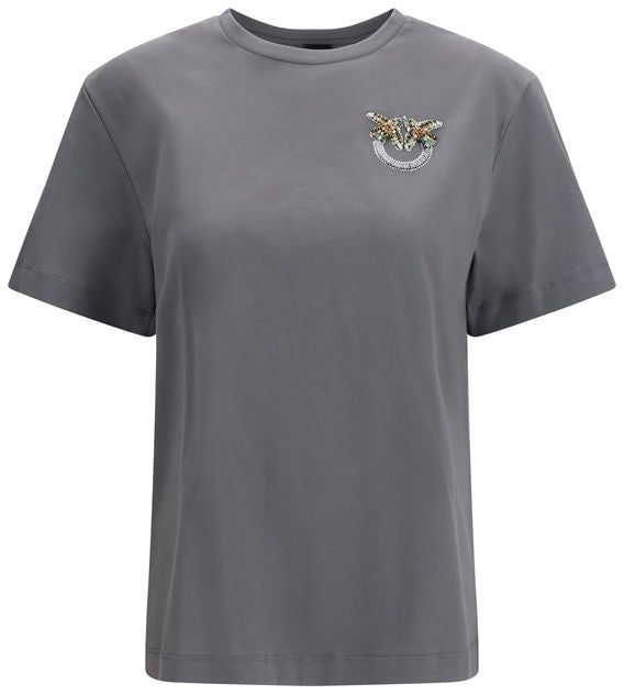 Pinko PINKO Gray Cotton T-Shirt