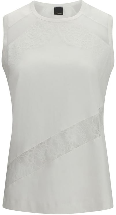Pinko PINKO White Cotton Sleeveles T-Shirt