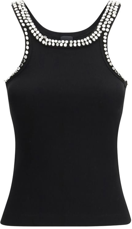 Pinko PINKO Black Cotton Sleeveles T-Shirt