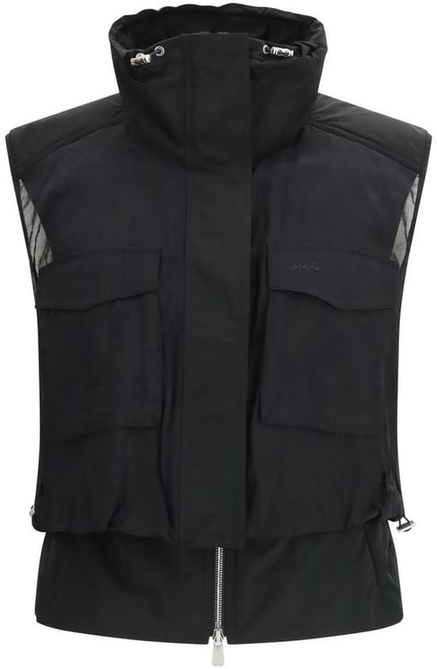 Pinko PINKO Black Nylon Sleveless Jacket