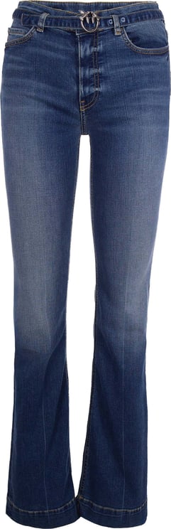 Pinko Flared Jeans with Love Birds Motif