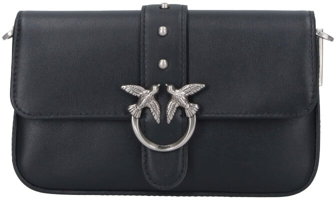 Pinko Black Love Bag Slouchy Leather Bag