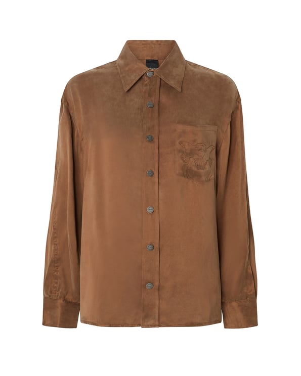 Pinko Regular Fit Cupro and Viscose Shirt