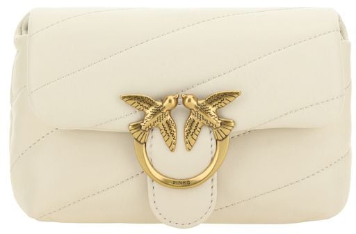 Pinko PINKO White Calf Leather Bos Taurus Shoulder Bag