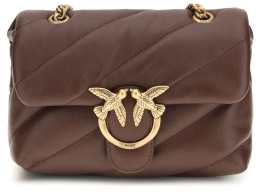 Pinko PINKO Brown Calf Leather Bos Taurus Shoulder Bag