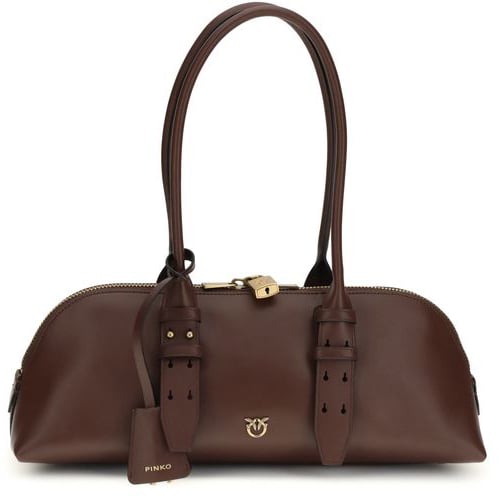 Pinko PINKO Brown Calf Leather Bos Taurus Shoulder Bag