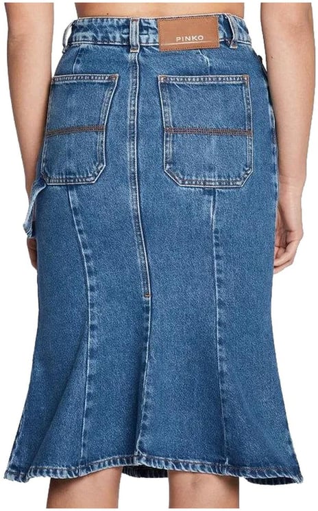 Pinko PINKO Blue Denim Skirt