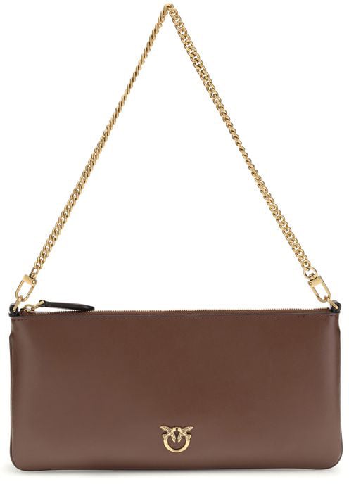 Pinko PINKO Brown Calf Leather Bos Taurus Shoulder Bag