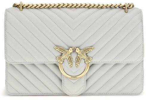 Pinko PINKO Gray Calf Leather Bos Taurus Shoulder Bag