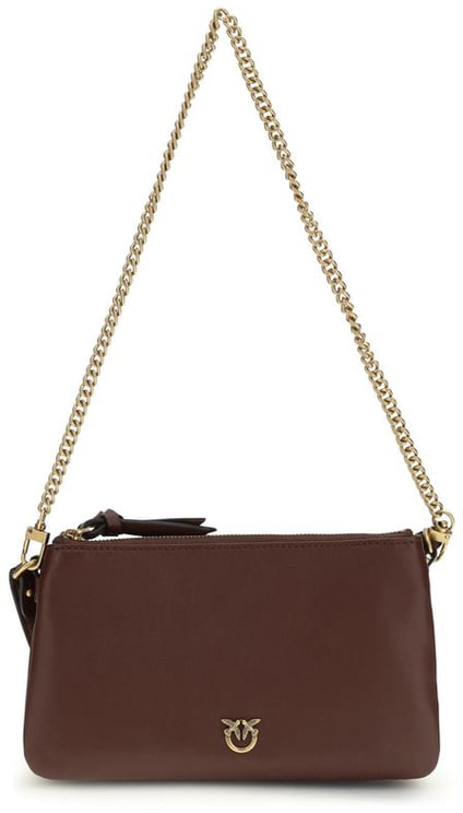 Pinko PINKO Brown Calf Leather Bos Taurus Shoulder Bag