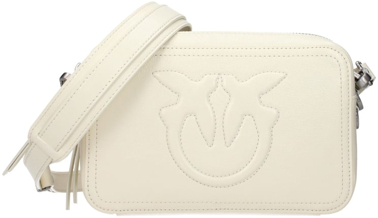 Pinko PINKO White Leather Crossbody Bag
