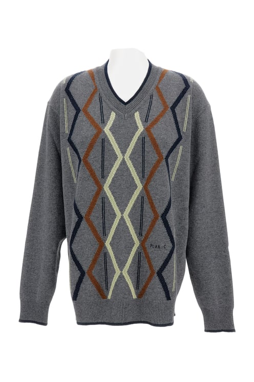 Plan C High Turtleneck Grey Knitwear