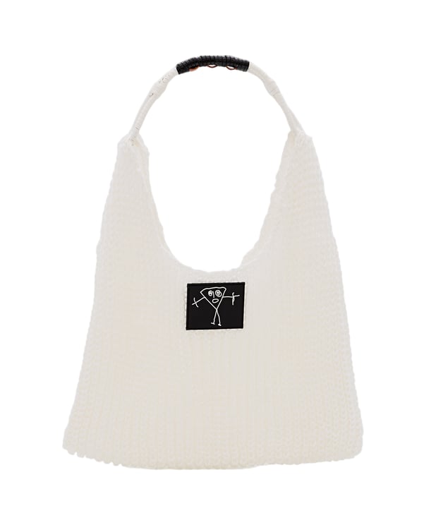 Plan C Mesh Tote Bag With Braided Handles And Unique Design