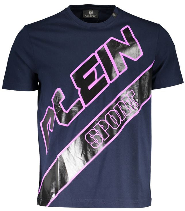 Plein Sport Plein Sport Blue Cotton Men T-Shirt