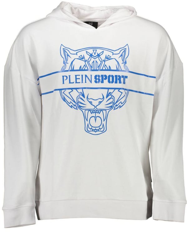 Plein Sport Plein Sport White Cotton Men's Hooded Sweatshirt