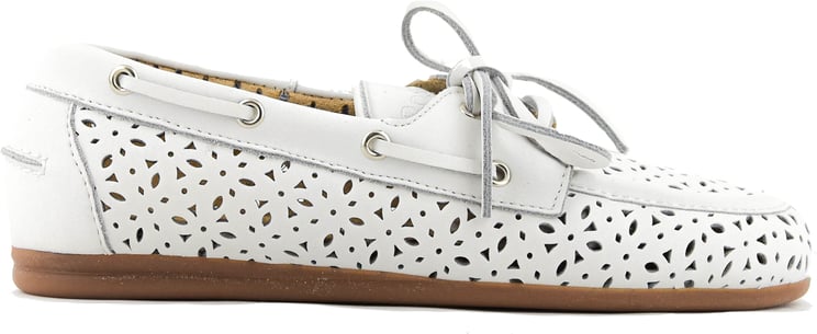 Posa Boat Loafer Perforated Off White