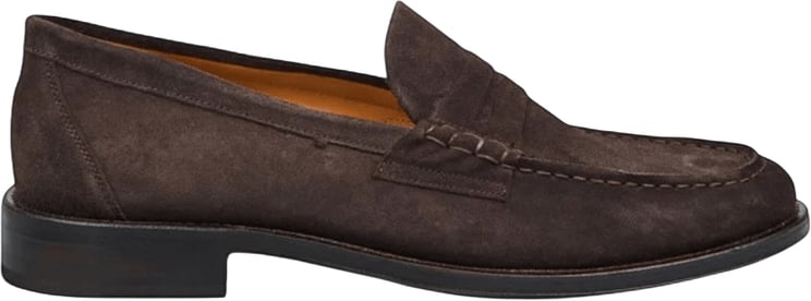 Posa College Penny Loafers Suède Donkerbruin