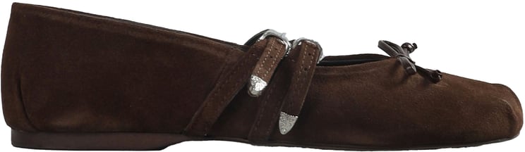 Posa Vita Ballerina met dubbele band, donkerbruin