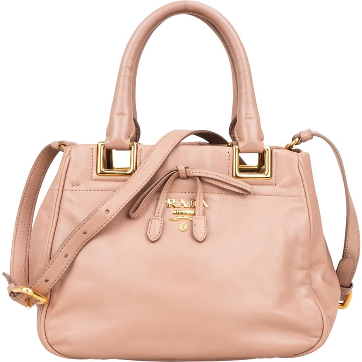 Prada Prada Pink Calf Leather Bonnie Handbag
