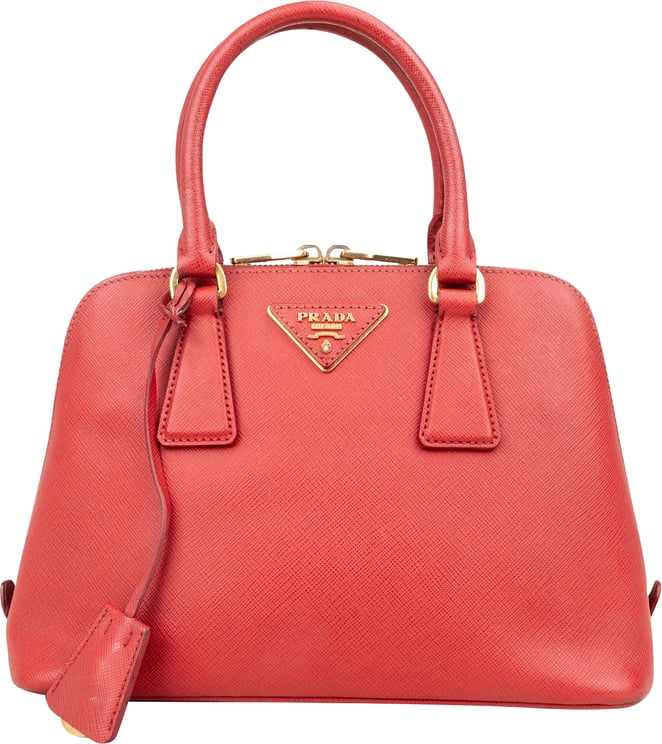 Prada Prada Red Saffiano Leather Promenade Handbag