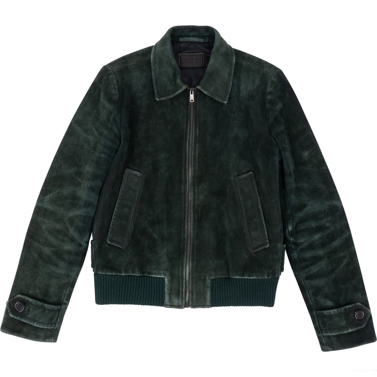 Prada Prada Dark Green Suede Blouson Jacket (S-M)