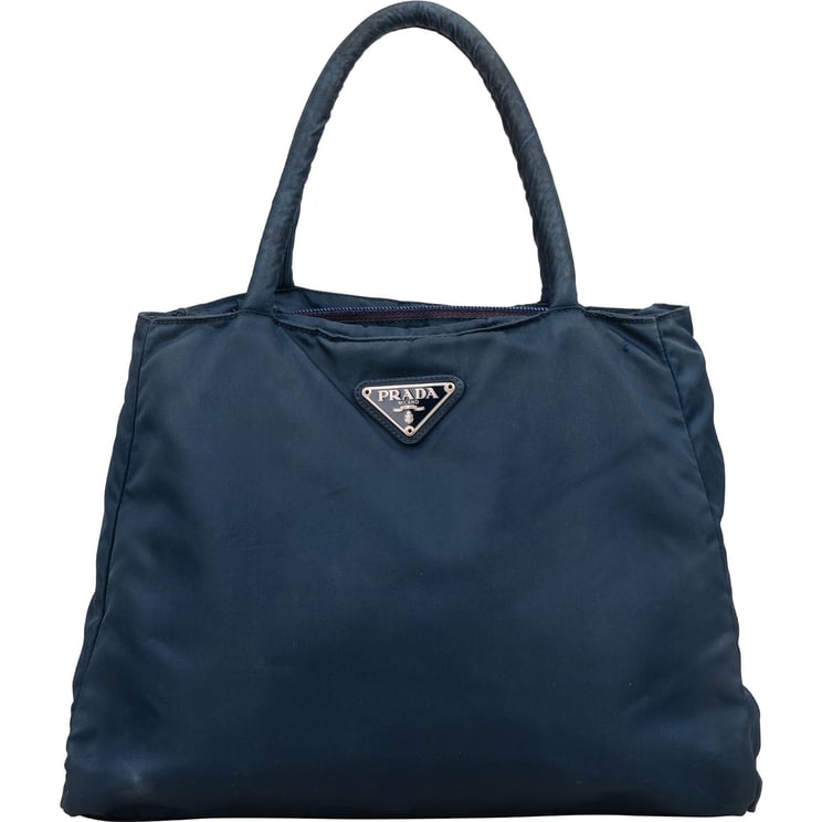 Prada Prada Navy Nylon Tessuto Tote Handbag