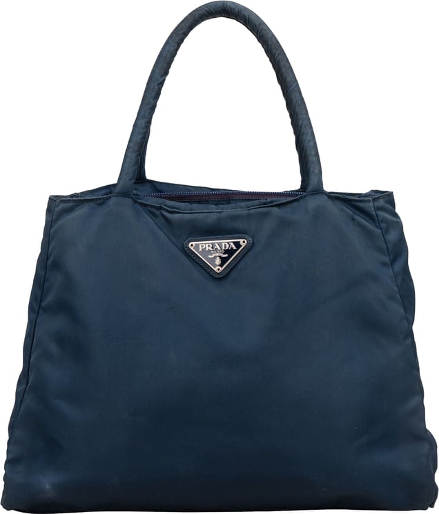 Prada Prada Navy Nylon Tessuto Tote Handbag