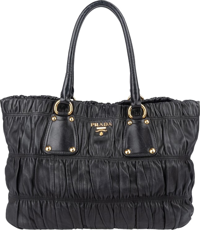Prada Prada Quilted Leather Gauffre Tote Handbag