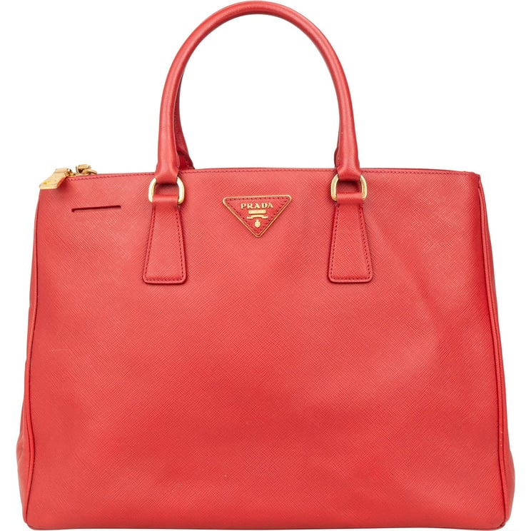 Prada Prada Red Saffiano Leather Galleria Handbag