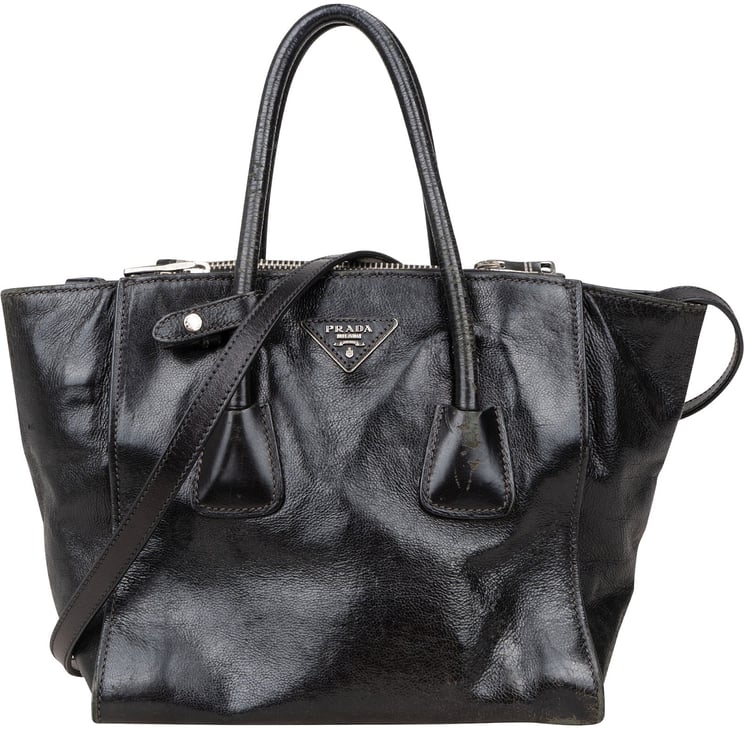 Prada Prada Nero Calf Leather Tote Handbag