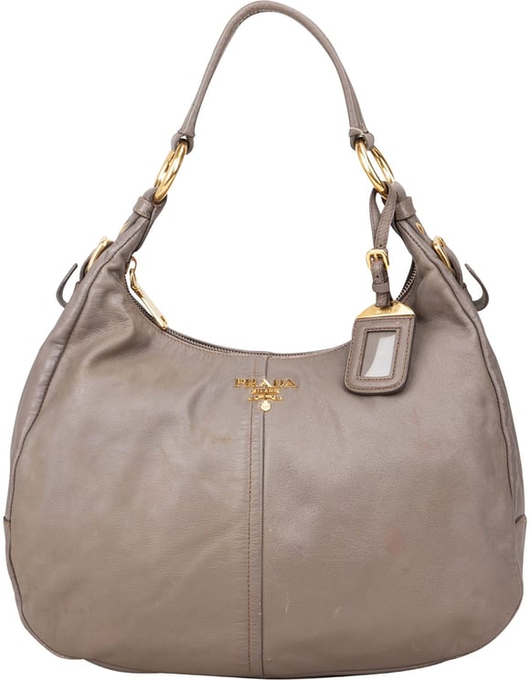 Prada Prada Vitello Daino Hobo Shoulder Bag